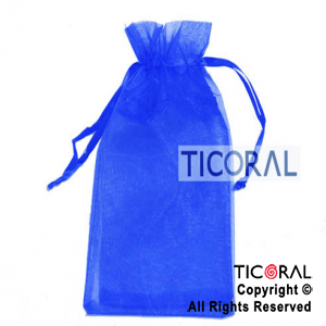 BOLSA AZUL ORGANZA 25X15CM HS2628-13 x 1